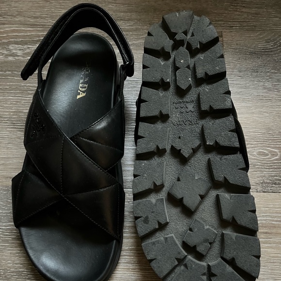 Prada Quilted Lug Sole Sandals - Picture 5 of 5